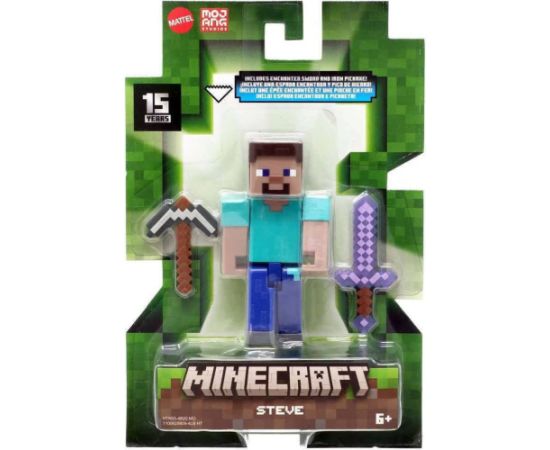 Mattel Minecraft: 15th Anniversary - Steve Action Figure (HTN05)