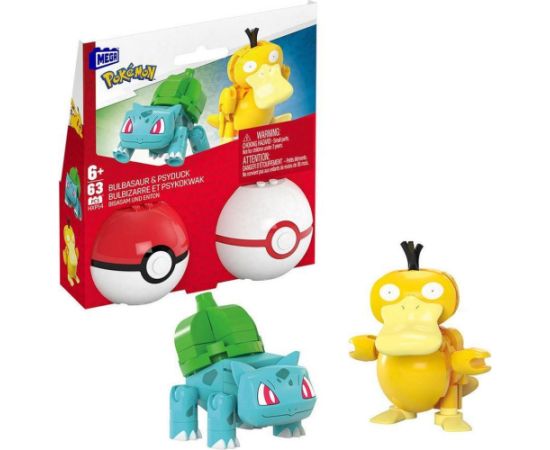 Mattel Mega Pokemon - Bulbasaur  Psyduck Pokeballs (HXP14)