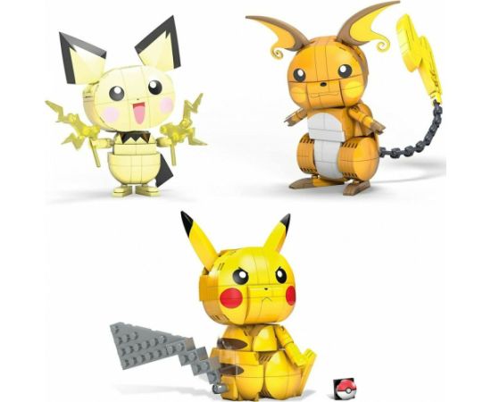 Mattel Mega Construx Pokemon: Build  Show Pikachu Evolution Trio (Pichu, Pikachu  Raichu) (GYH06)