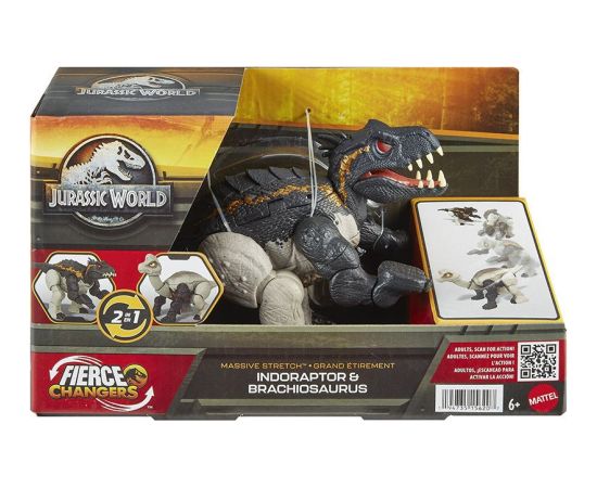 Mattel Jurassic World: Fierce Changers Massive Stretch - Indoraptore  Brachiosaurus (HPD35)