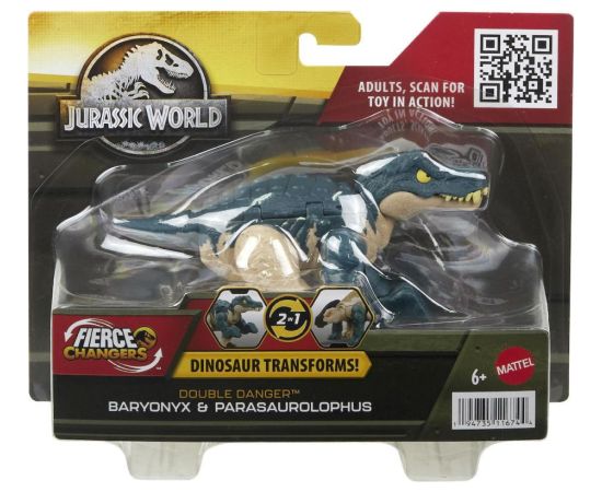 Mattel Jurassic World: Fierce Changers Double Danger - Baryonyx  Parasaurolophus (HLP09)