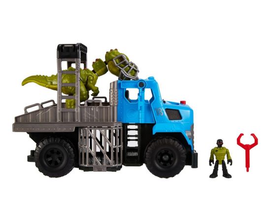 Mattel Imaginext Jurassic World Dominion: Break Out Dino Hauler Thrashing Action Vehicle (GVV50)