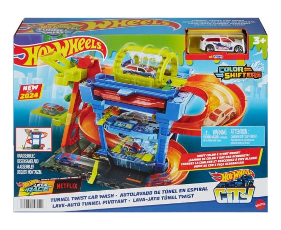 Mattel Hot Wheels® City: Color Shifters - Tunnel Twist Car Wash Playset (HTN80)