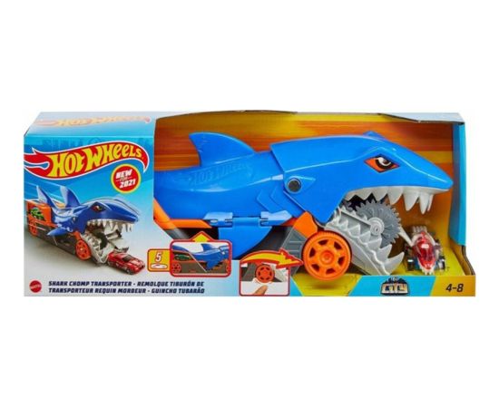 Mattel Hot WheelsCity: Shark Chomp Transporter Playset (GVG36)