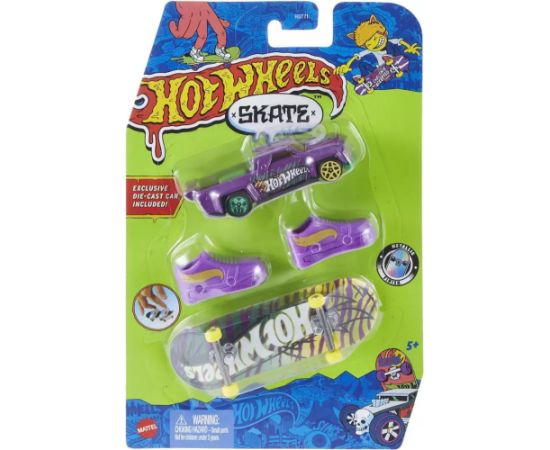 Mattel Hot Wheels: Skate - Solid Muscle  Feline Risky Tony Hawk Fingerboard Set (HNG64)