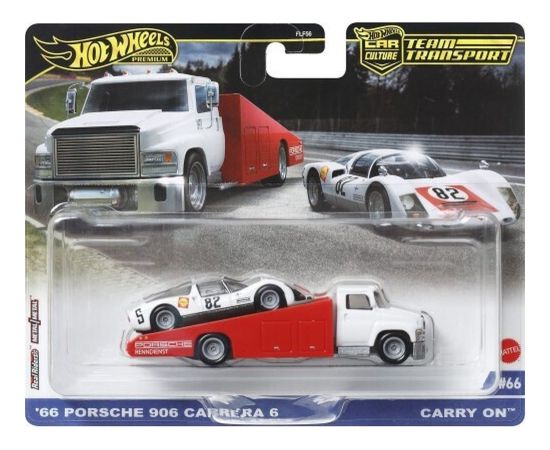 Mattel Hot Wheels: Premium Car Culture Team Transport - 66 Porsche 906 Carrera 6 Carry On (HRV47)