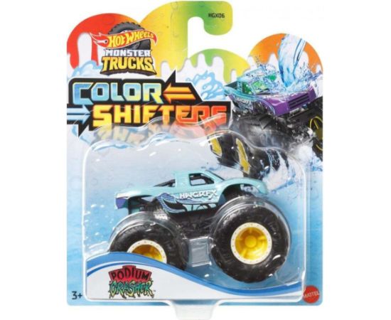 Mattel Hot Wheels: Monster Trucks Color Shifters - Podium Grasher Vehicle (HGX08)