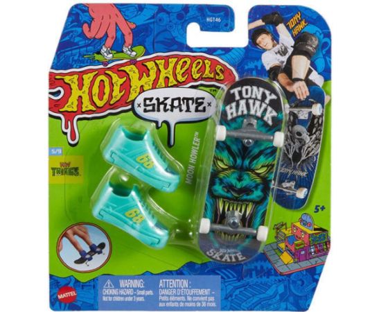 Mattel Hot Wheels Skate Fingerboard and Shoes: Tony Hawk HW Things - Moon Howler (HVJ85)