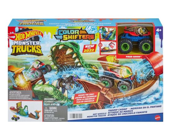 Mattel Hot Wheels Monster Trucks: Color Shifters - Swamp Chomp Playset (HGV14)