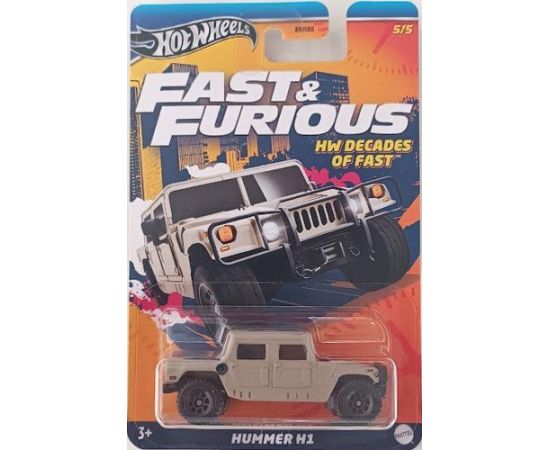 Mattel Hot Wheels Fast  Furious: HW Decades of Fast - Hummer H1 Vehicle (HRW45)