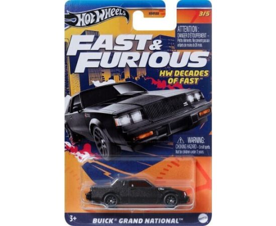 Mattel Hot Wheels Fast  Furious: HW Decades of Fast - Buick Grand National Vehicle (HRW43)