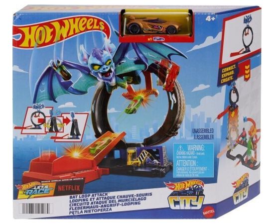 Mattel Hot Wheels City - Bat Loop Attack Playset (HTN78)