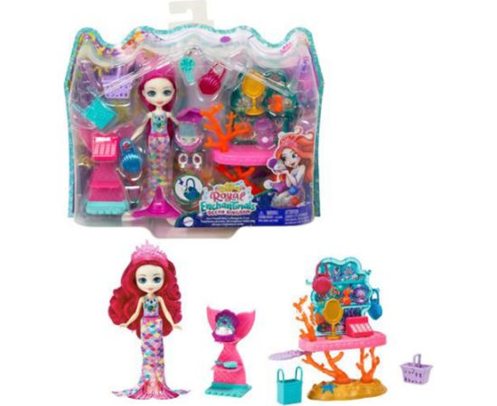 Mattel Enchantimals Royals: Ocean Kingdom - Ocean Treasures Shop (Milagra Mermaid  Scallop) Mermaid Set (HCF71)