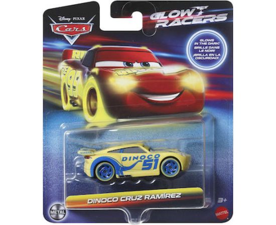 Mattel Disney Cars: Glow Racers - Dinoco Cruz Ramirez Vehicle (HPG81)