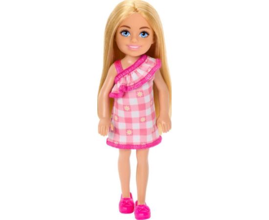 Mattel Barbie: Chelsea with Checked Dress  Blonde Hair Doll (HXM95)