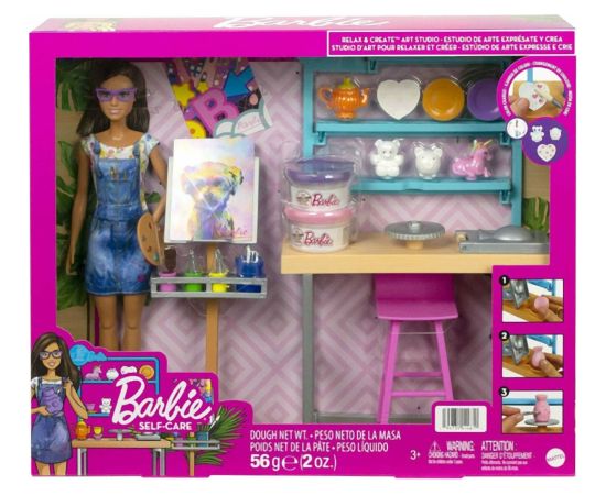 Mattel Barbie Self-Care - Relax  Create Art Studio (HCM85)