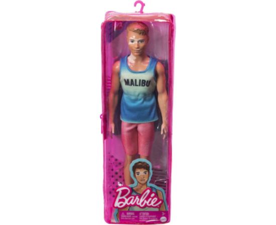 Mattel Barbie Ken Doll - Fashionistas #192 Blue Ombre Malibu Tank, Red Shorts Vitiligo Doll (HBV26)