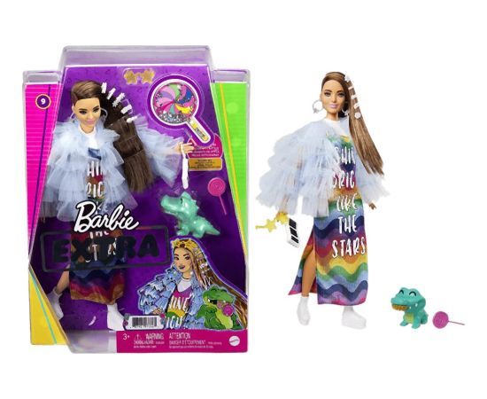 Mattel Barbie Extra: Rainbow Dress Doll (GYJ78)