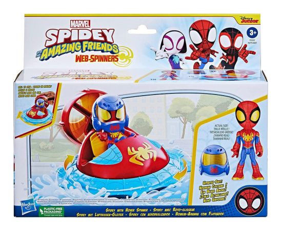 Hasbro Marvel: Spidey and his Amazing Friends - Web-Spinners - Spidey with Hover Spinner Vehicle (F7252)