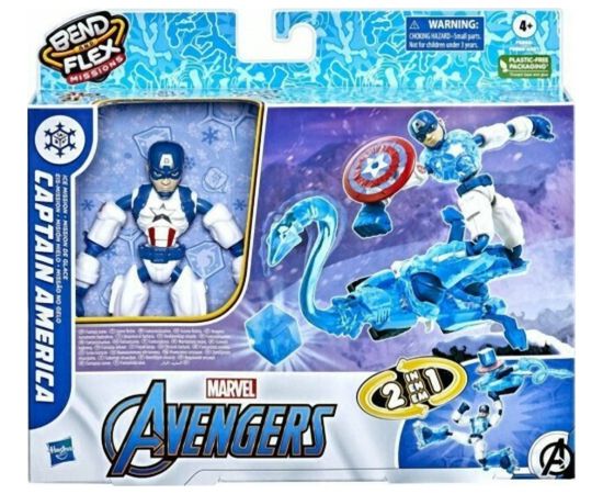 Hasbro Marvel Avengers: Bend And Flex Missions - Captain America Action Figure (2 in1) (F5868)