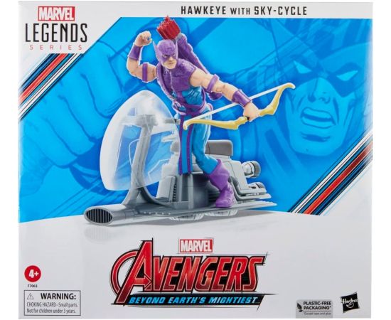 Hasbro Fans Marvel Avengers: Legends Series (60th Anniversary) - Beyond Earths Mightiest - Hawkeye with Sky-Cycle Action Figure  Vehicle (Excl.) (F7063)