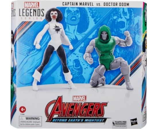 Hasbro Fans Marvel Avengers: Legends Series (60th Anniversary) - Beyond Earths Mightiest - Captain Marvel Vs. Doctor Doom Action Figures (15cm) (F7086)