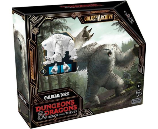 Hasbro Fans Dungeons  Dragons Honor Among Thieves: Golden Archive - Owlbear/Doric Action Figure (9) (F6630)