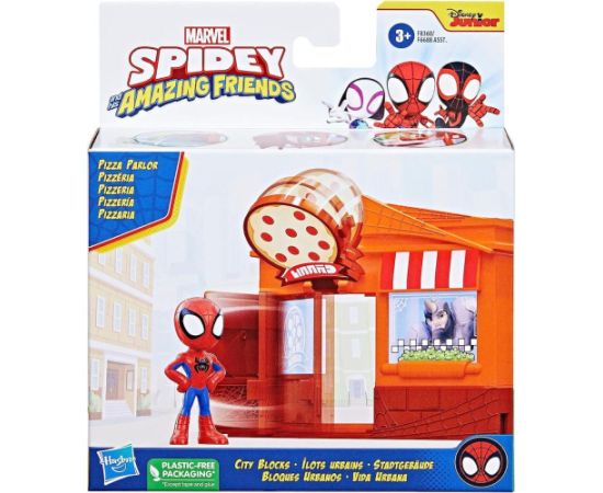 Hasbro Disney Junior Marvel: Spidey and His Amazing Friends - City Blocks Pizza Parlor Playset (F8360)