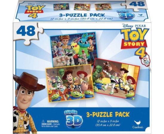 Spin Master Toy Story 4 - 3 Puzzle PackSuper Super 3D (Lenticula) (48pcs x 3) (6052966)