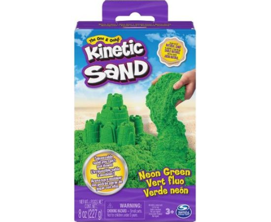 Spin Master Kinetic Sand - Neon Green Basic Sand 8oz box (20138720)