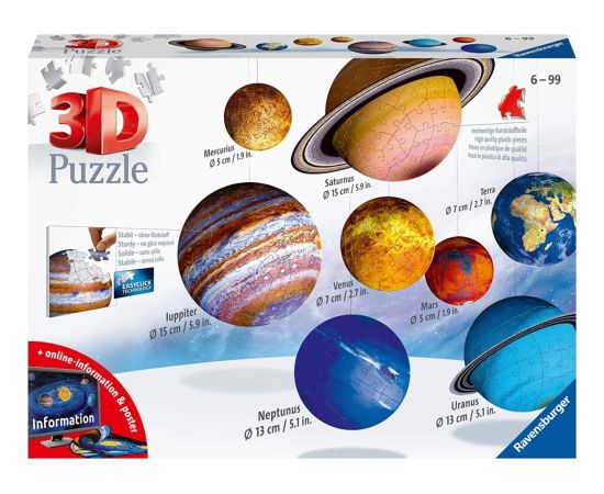 Ravensburger 3D Puzzle: Solar System (522pcs) (11668)