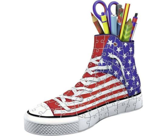 Ravensburger 3D Puzzle: Sneaker American Flag Pen Holder with Candle (108 pcs) (12549)