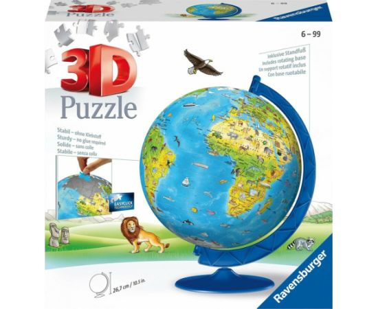 Ravensburger 3D Puzzle: Childrens World Globe (180 pcs) (12338)