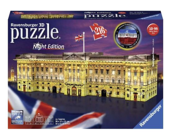 Ravensburger 3D Puzzle Night Edition: Buckingham Palace Night Edition (216pcs) (12529)