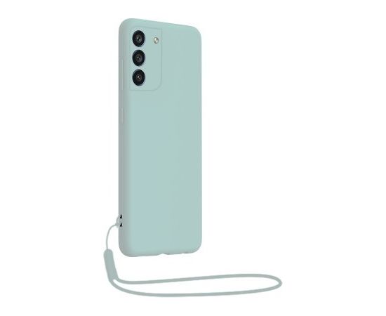 Samsung Galaxy S21 FE Soft Touch Case with Strap By BigBen Light Blue