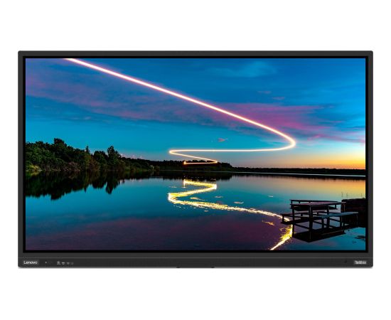 Monitor Lenovo Lenovo ThinkVision T86 - LED-Monitor - 218.4 cm (86") - feststehend - Touchscreen - 3840 x 2160 4K @ 60 Hz - VA - 400 cd/m2 - 4000:1 - DisplayHDR 10 - 6.5 ms - Lautsprecher - Raven Black