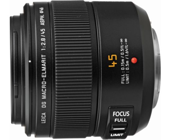 Panasonic Leica DG Macro-Elmarit 45mm f/2.8 ASPH MEGA O.I.S., melns