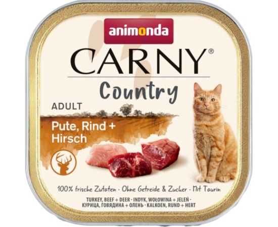 ANIMONDA Carny Country Turkey, Beef + Venison - wet cat food - 100 g