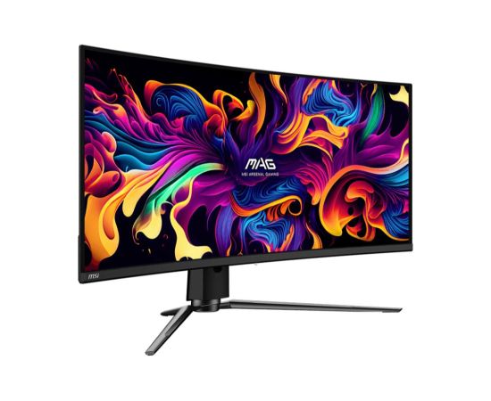 LCD Monitor MSI 34" Curved/21 : 9 Panel QD-OLED 3440x1440 21:9 175Hz Matte 0.03 ms Swivel Height adjustable Tilt Colour Black MAG341CQPQD-OLED