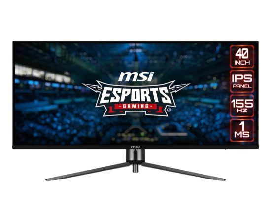 LCD Monitor MSI MAG401QR 40" Gaming/21 : 9 Panel IPS 3440x1440 21:9 155Hz Matte 1 ms Tilt Colour Black MAG401QR