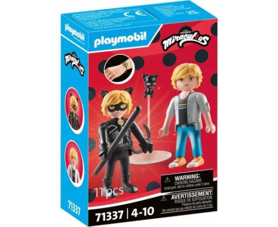 Playmobil Zestaw figurek Miraculum 71337 Adrien i Czarny Kot