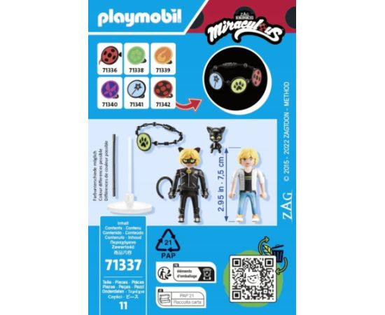 Playmobil Zestaw figurek Miraculum 71337 Adrien i Czarny Kot