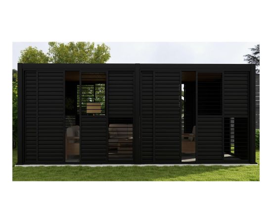 Louver sliding wall for gazebo MIRADOR-111 3m, dark grey