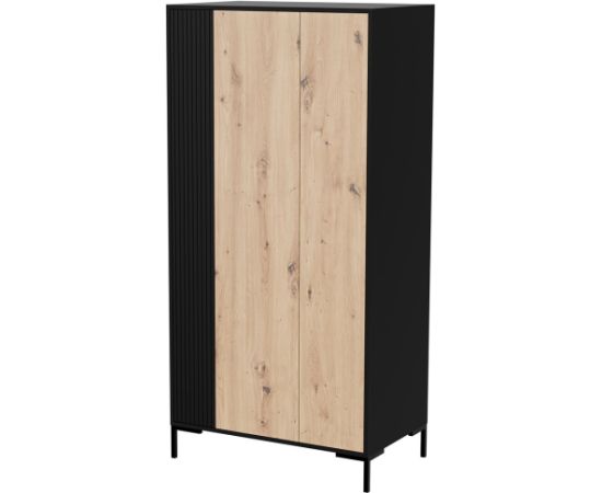 Cama Meble Cama MERCI wardrobe 90 x 55 x 184 cm black/oak artisan