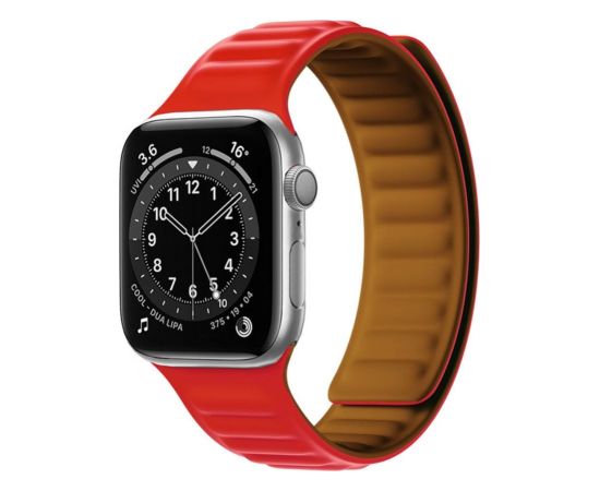 Hurtel   Magnetic Strap Watch Strap 6/5/4/3/2 / SE (44mm / 42mm) Magnetic Band Bracelet Bracelet Red