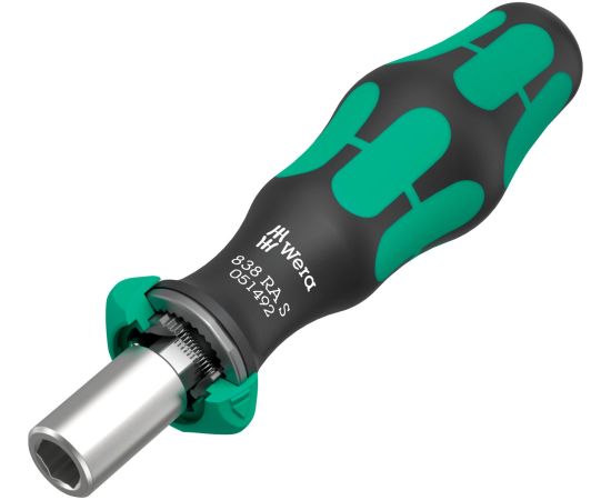 Wera Kraftform Kompakt 838 RA-R M Set 1, with ratchet function, bit set (black/green, 1/4, 15 pieces)