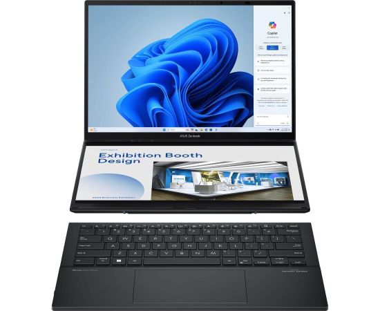 Notebook ASUS ZenBook Series DUO UX8406MA-PZ103W CPU  Core Ultra u9-185H 2300 MHz 14" Touchscreen 2880x1800 RAM 32GB LPDDR5x SSD 1TB Intel Arc Graphics Integrated Windows 11 Home Grey 1.65 kg 90NB12U1-M00HS0