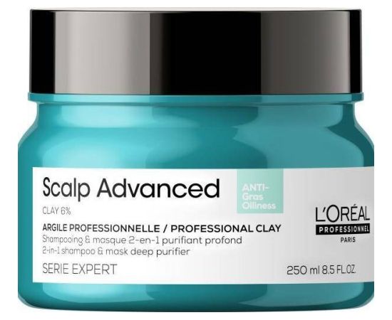 L’Oreal Paris L'OREAL PROFESSIONNEL_Serie Expert Scalp Advanced Professional Clay 2in1 Shampoo & Mask Deep Purifier oczyszczająca maska do włosów z glinką do przetłuszczającej się skóry głowy 250ml