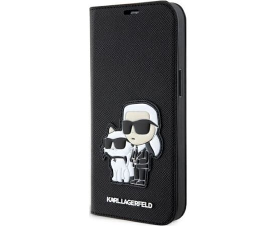 Karl Lagerfeld   Karl Lagerfeld KLBKP14XSANKCPK iPhone 14 Pro Max 6.7" bookcase black/black Saffiano Karl & Choupette