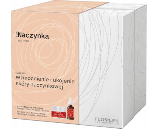 FLOSLEK_SET Stop Naczynka krem odżywczy do twarzy 50ml + koncentrat do twarzy redukujący przebarwienia 30ml